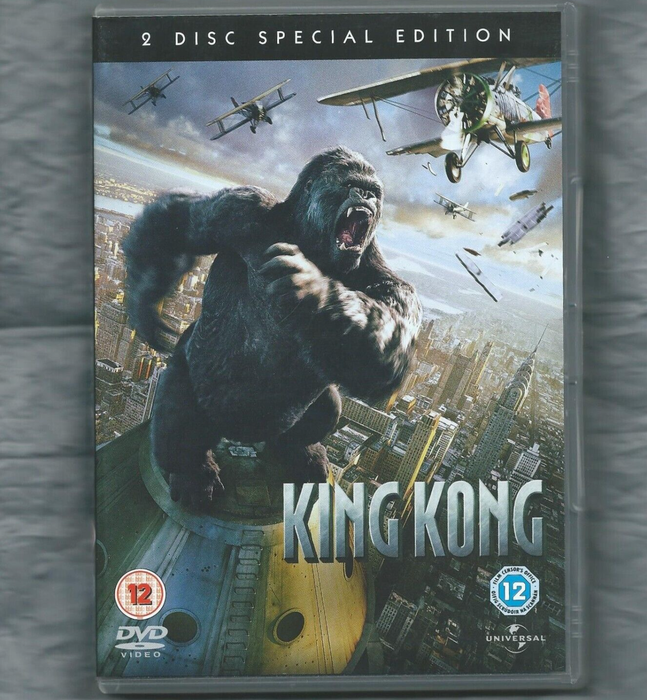 King Kong DVD 2005 Film 2 Disc Rated 12 Action Drama Adventure 179 Minutes Used