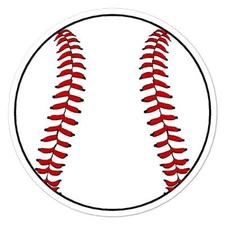 Baseball, Vinyl Decal Sticker, Indoor Outdoor, 3 Sizes, #7725