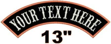 Custom Embroidered 13" Top Rocker Patch MC Biker Motorcycle Club Jacket Vest USA
