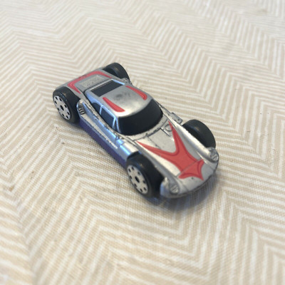 LTI FLIP CARS Silver Porshe 911 & Race Car 1:64 Diecast Metal, Car 2 Cars in 1