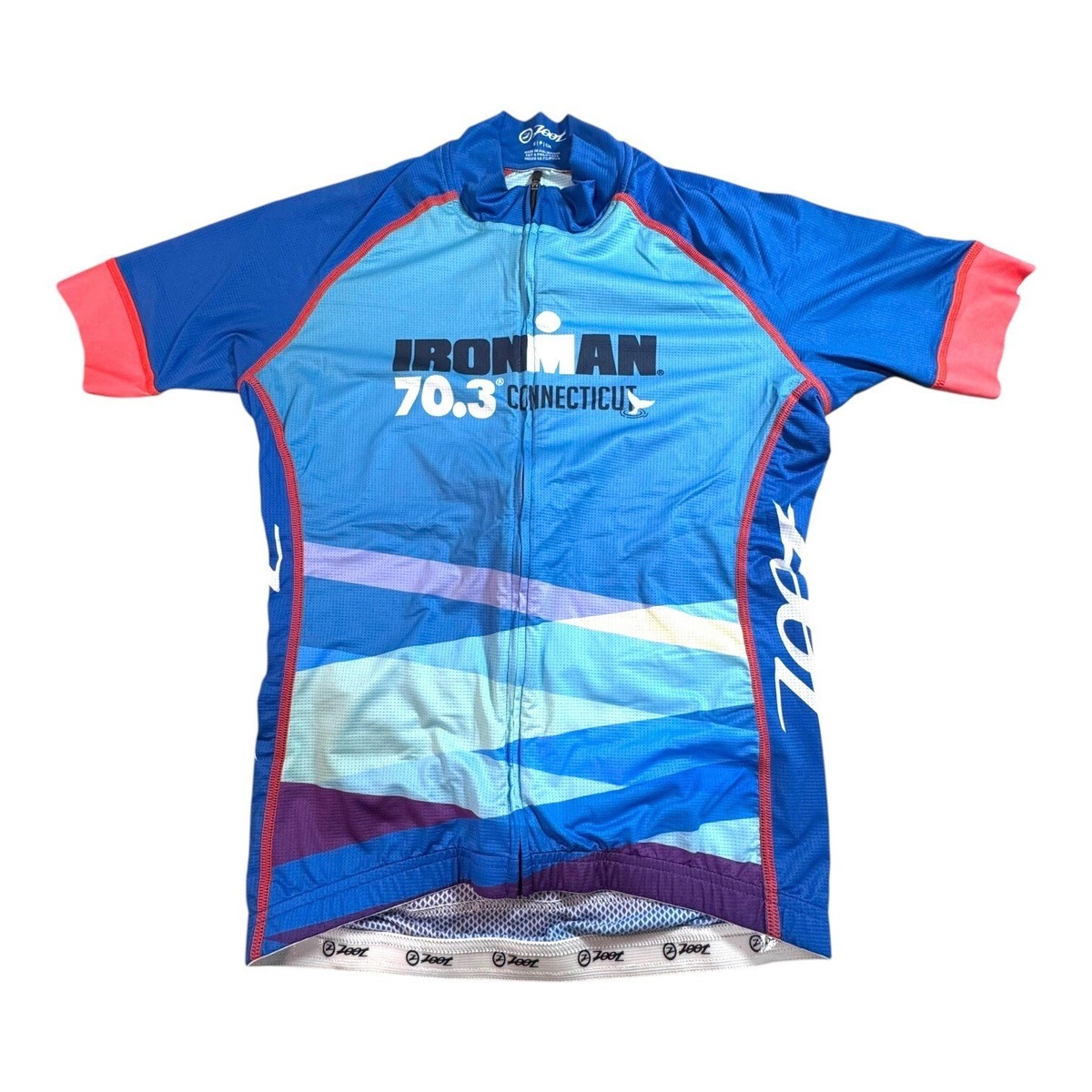 Ironman 70.3 Connecticut Zoot Cycling Jersey S Blue Triathalon