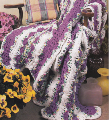 Crochet Afghan Pattern RUFFLED CONFETTI Instructions Annie's