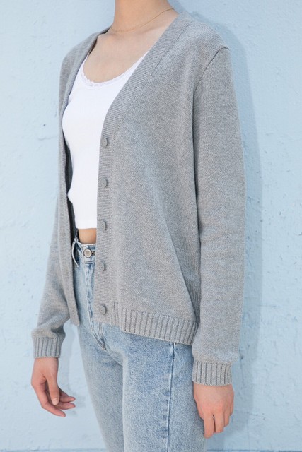 brandy melville grey button up