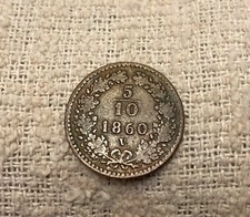 1860 V Austria 5/10 kreuzer Copper Coin KM#2182
