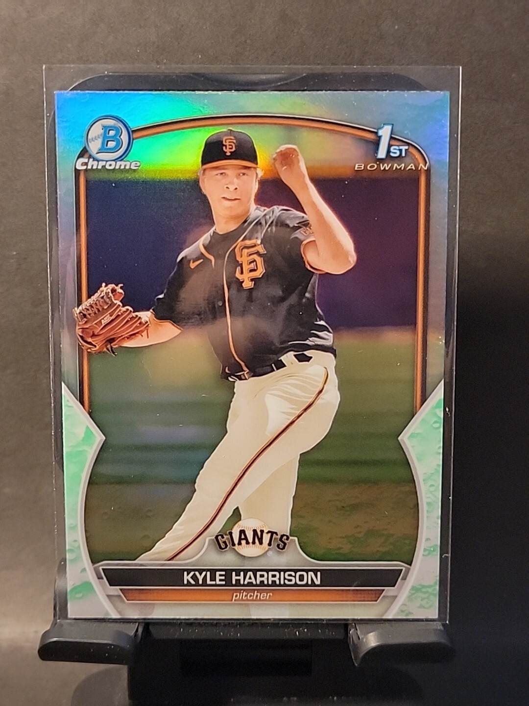 2023 Bowman Chrome Prospects Lunar Glow Refractors #BCP93 Kyle Harrison -Giants