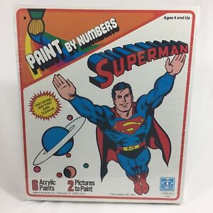 Vintage Dc Comics Malen Nach Zahlen Kit Superman Hasbro 1977 Sealed 2 Bilder Ebay