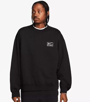 Nike x Stussy Wash Crew Fleece - Black (SS23) Size Medium Nike x Stussy Wash Crew Fleece - Black (SS23) Size Medium