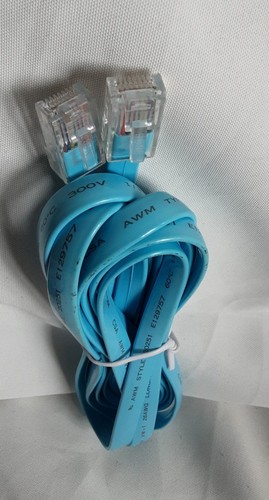 Genuine Cisco Console Rollover Cable (72-1259-01), Blue RJ45 to RJ45 Cable - NEW - 第 2/2 張圖片