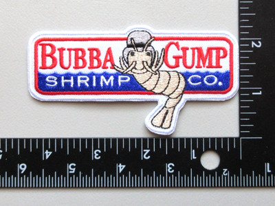  BUBBA GUMP SHRIMP COMPANY ADVERTISING LOGO SEAFOOD EMBROIDERED IRON ON PATCH