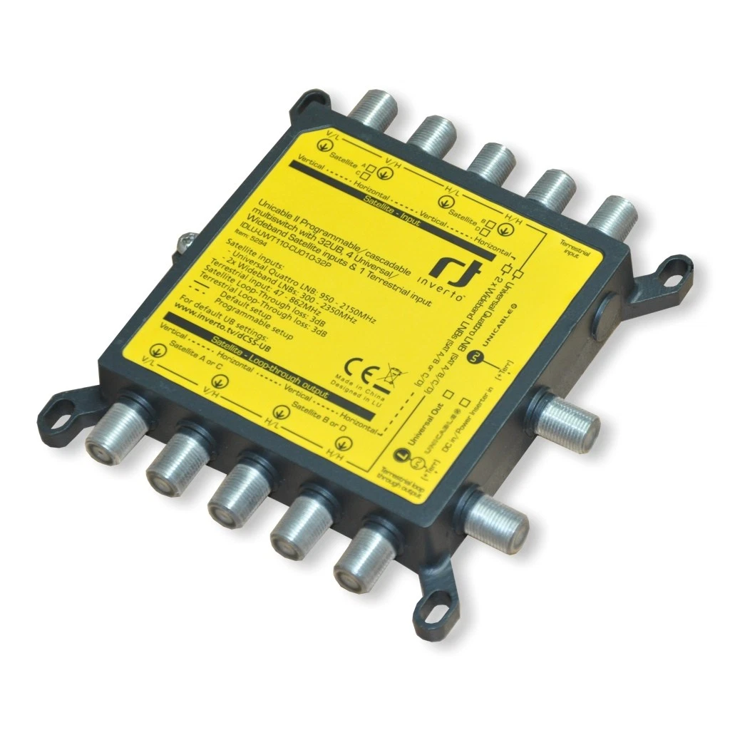 Multiinterruptor Unicable II - 32 participantes* - para Quattro o Wideband LNB**