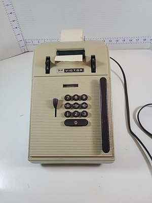 #ad #ad Vintage 60s Victor Comptometer Adding Machine 7 82 54 Bakelite Tested Working $25.00