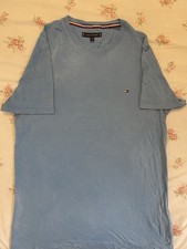 Image of Tommy Hilfiger Light Blue Essential Logo Tee | Men’s Casual T-Shirt