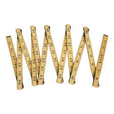 Vintage Merican Spring Joint 2-Way 72" Wooden Ruler Yard Tan Made in the USA