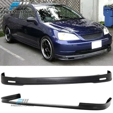 Fits 01-03 Civic 4Dr Mugen Style Front + Type R Style Rear Bumper Lip PP