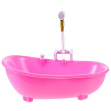 Toy Bathtub for Dolls, Baby Doll Real Working Bath Set Electric Bathtub with Sho