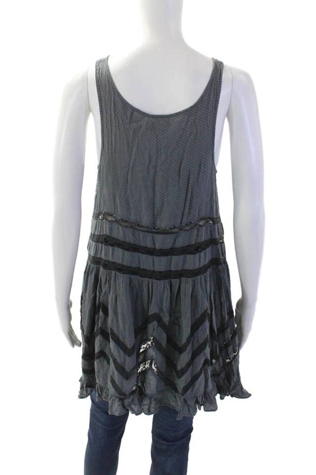 Túnica sin mangas a lunares gris oscuro talla S Intimately Free People para mujer Foto 3 de 4