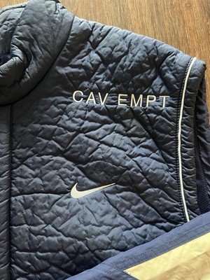 Nike x Cav Empt Men's Navy Beige Windbreaker Jacket Vest Set XL