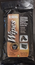 Totes brand leather conditioner wipes designed for footwear and leather items