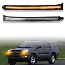 LED Front Bumper Fog light DRL Amber Sequential Turn Signal Lamp Feature Kit ...
