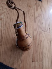 Old African Calabasas Decorated Water Gourd Africa
