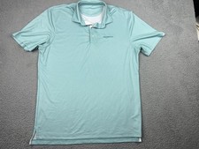 johnnie-O Polo Shirt Mens Large Mint Green Performance Stretch Golf Querencia