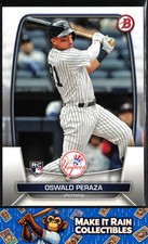 Oswald Peraza 2023 Bowman #70 New York Yankees Rookie RC
