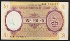 Libya 1943 - £1 Pound - Tripolitania - British Military Occ. WWII - Circulated