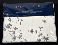Ralph Lauren Munroe Floral FULL/QUEEN Duvet Cover Set Charcoal White Cotton