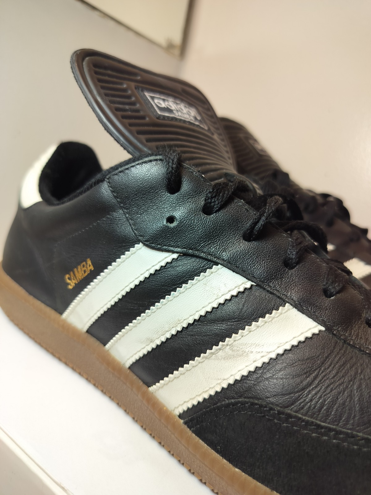 OG Rare Vintage 2000 Adidas Samba – Premium Leather – Mint – Size 12 image 5