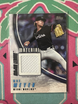 2025 Topps Major League Material #MLM-MME Max Meyer Player Worn Jersey MARLINS