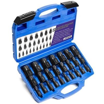 LLNDEI Screw Extractor Set Hex Head Multi-Spline Easy Out Bolt Extractor Set,...