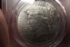 1923-D Silver Peace Dollar PCGS AU53 Very Nice for the grade
