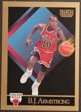 1990-91 Skybox #37 B.J. Armstrong Rookie RC Chicago Bulls