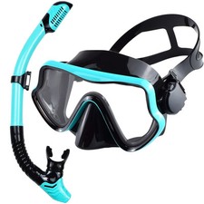 Set Maschera Snorkeling Subacquea Professionale Nuoto Subacqueo Anti Nebbia Adulti
