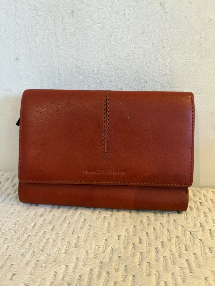 Francesco Biasia Soft Leather Tri Fold Wallet Tomato Red — 第 2/4 张图片