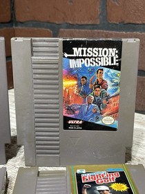 NES Game Lot(x4) OEM Swords & Serpents, Mission Impossible, Golf, Anticipation