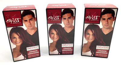 3 PACK  Splat Rebellious Colors Semi-Permanent Hair Dye Crimson Obsession Red