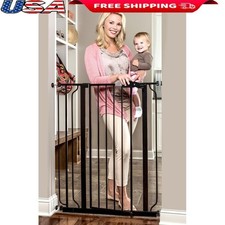 Extra Tall Baby Safety Gate Walk Through Pressure Mount Doorways Stairs New