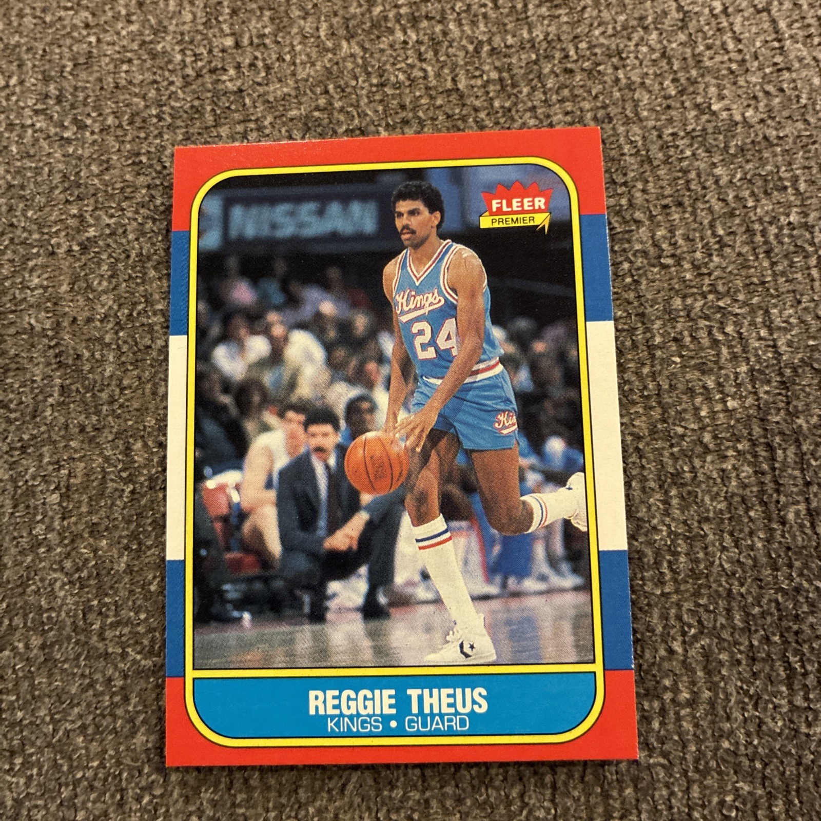 1986-87 Fleer Reggie Theus #108 Sacramento Kings NM Near Mint Free Shipping