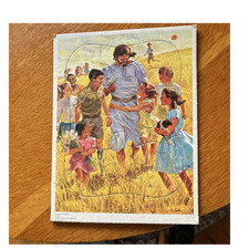 Concordia 1966 Jesus Children Tray Puzzle Religious 4-7 Less Than 15 Pieces