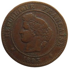 1893-A France 5 Centimes Coin