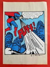 Roy Lichtenstein (Handmade) Drawing On Old Paper signed and stamped