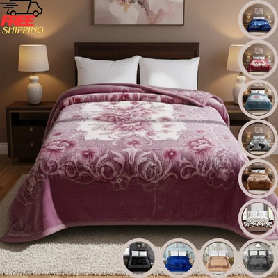 PRIME LINENS Premium Heavy Weight 2PLY Blanket Super Soft Extra Warm Reversible Bed Throw