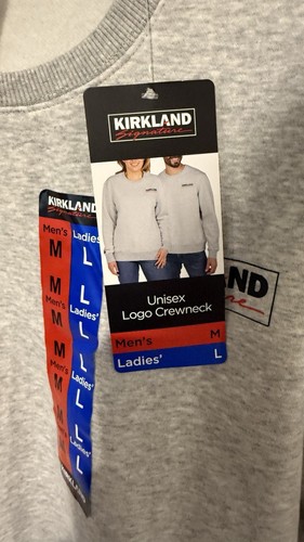 NWT Gray Kirkland Signature Sweatshirt Men’s Medium Ladies Large - Picture 5 of 7