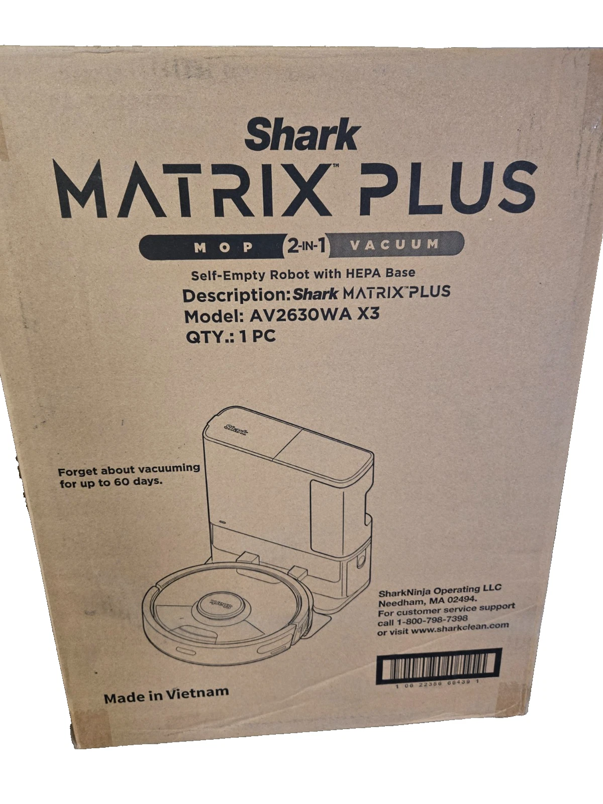 Shark Matrix Plus AV2630WA X3 Mop 2 in 1 Robot Vacuum