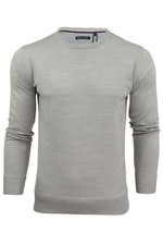 Brave Soul Men's Crew Neck Jumper Plain Knit (Grey, XL Only ) Pullover Sweater