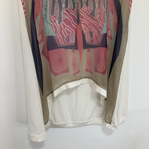 SAVE THE QUEEN Italy Sheer Tank Vest Top Silk Viscose Blend Boho 90's - Picture 4 of 19