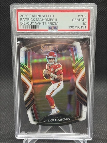 2020 Panini Select Patrick Mahomes II CLUB LEVEL DIE-CUT WHITE PRIZM SP PSA 10!