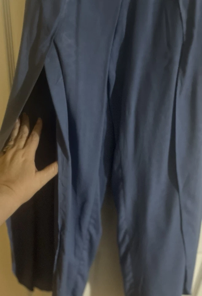 Pantalones Drew Anthropologie XS Azul Tulipán Pierna Dividida Rayón RT$175 NUEVOS CON ETIQUETAS Foto 4 de 4