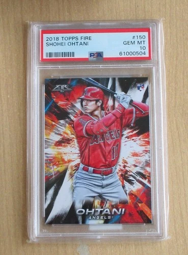2018 Topps FIRE Shohei Ohtani Rookie card RC #150 PSA 10 GEM MINT